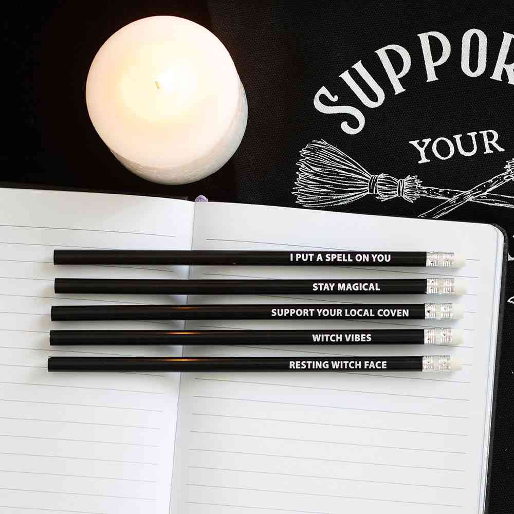 Something Different - The Coven Club Set of 5 Witchy Pencil - Multicolours